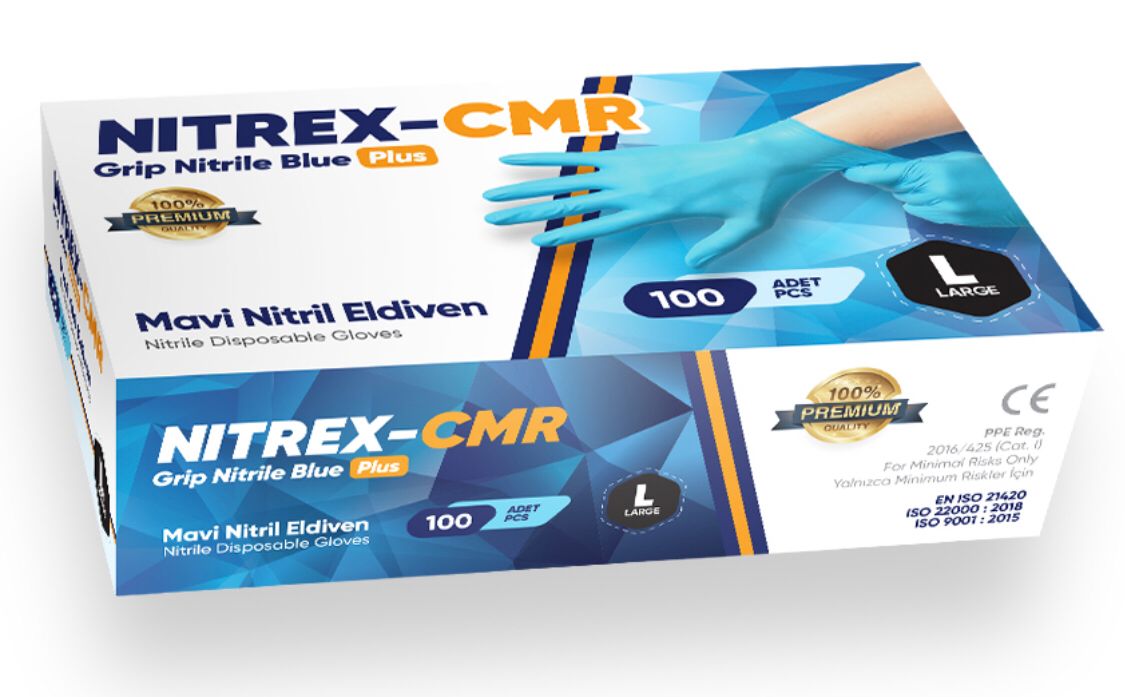 Nitrex Cmr Mavi Nitril PudrasızEldiven